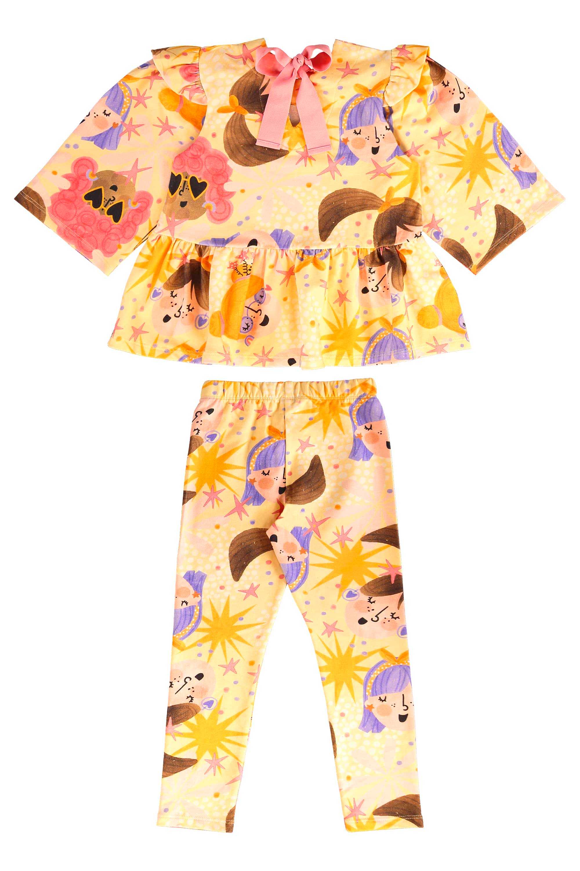 Conjunto Estrela Infantil com Blusa e Calça (Amarelo) Três e Já - Imagem 30